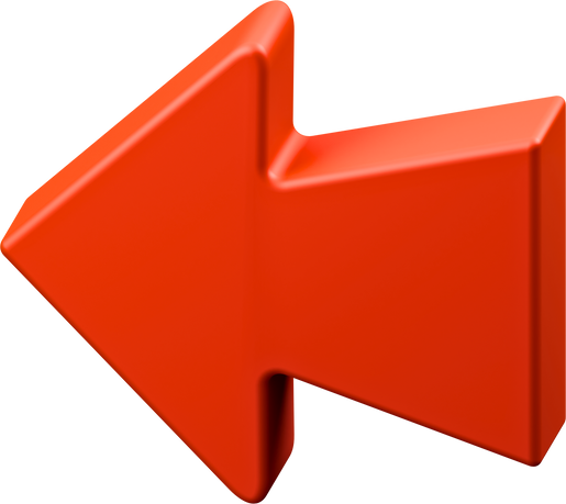Arrow Left 3D Render Illustration - Interface